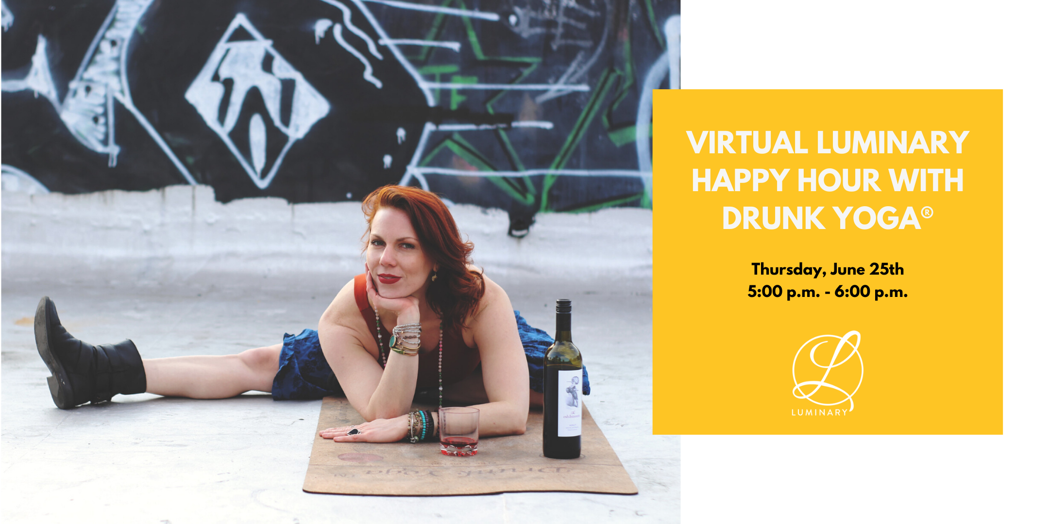Virtual Luminary Happy Hour with Drunk Yoga®